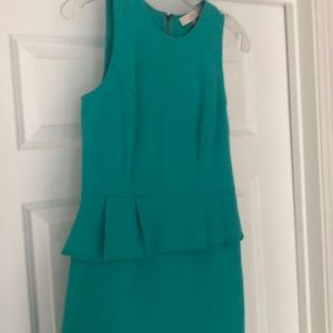 Loft peplum dress size 0 in a teal color